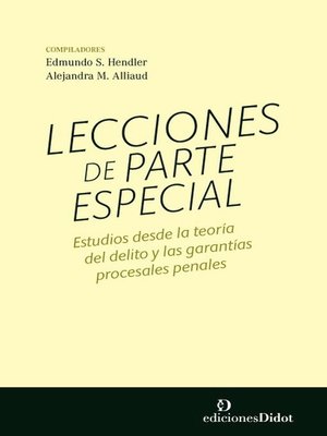 cover image of Lecciones de parte especial